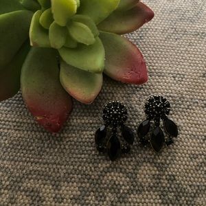 Black Rhinestone Earrings